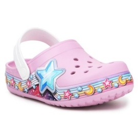 Crocs Fl Star Band Clog Jr 207075-6GD rózsaszín Crocs Fl Star Band Clog Jr 207075-6GD rózsaszín
