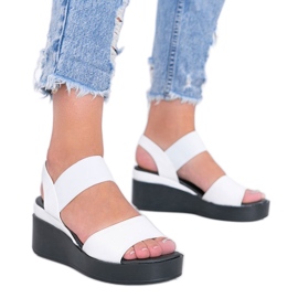 Wins fehér ék szandál