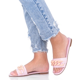 Rózsaszín papucs Colorado lánccal