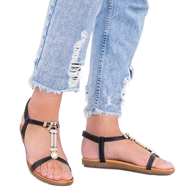 Liva női fekete szandál