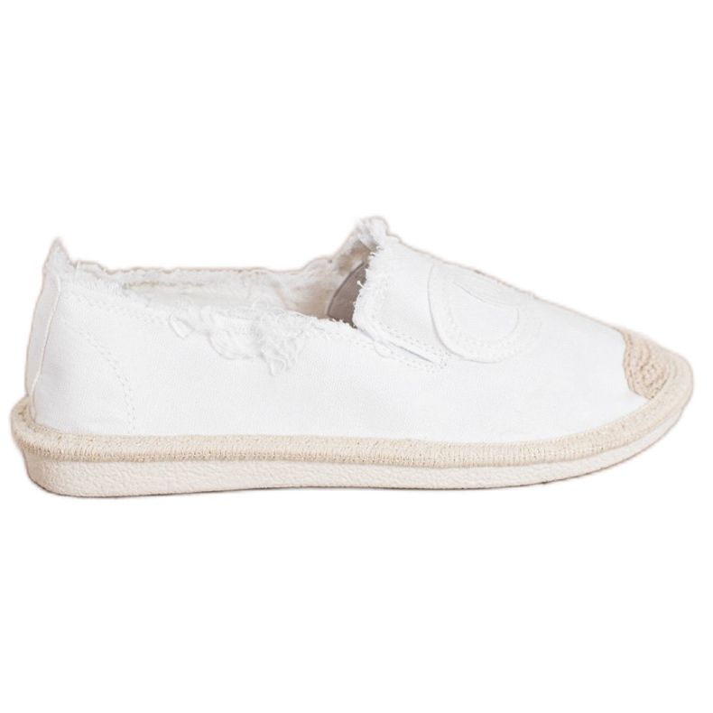 SHELOVET Textil espadrillák fehér SHELOVET Textil espadrillák fehér