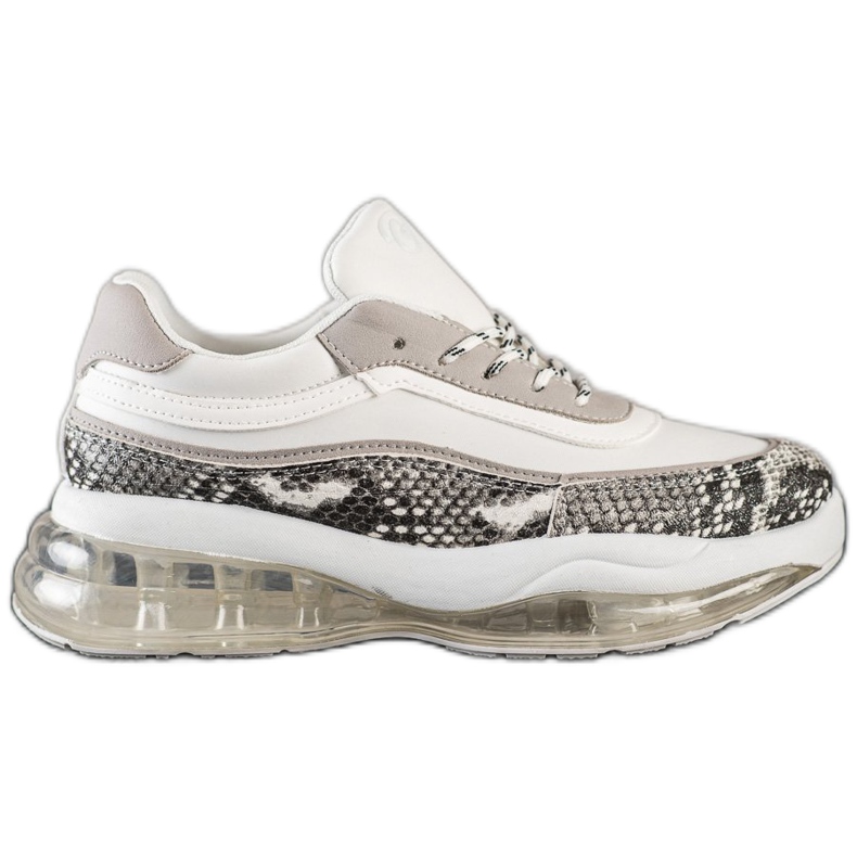 SHELOVET Cipők átlátszó platformon fehér sokszínű