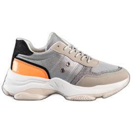 SHELOVET Kényelmes, divatos cipők ezüst sokszínű