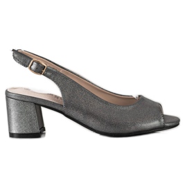 Goodin Csillogó grafit szandál ezüst