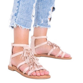 Bézs színű szandál Noronha szegéllyel