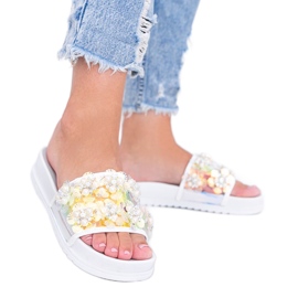 Roma fehér holografikus papucs Roma fehér holografikus papucs