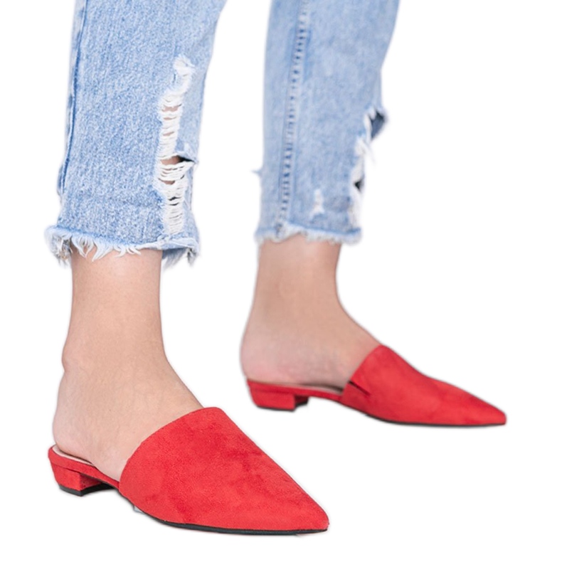 Santiago piros magas sarkú cipő