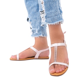 Igi rózsaszín holografikus női szandál