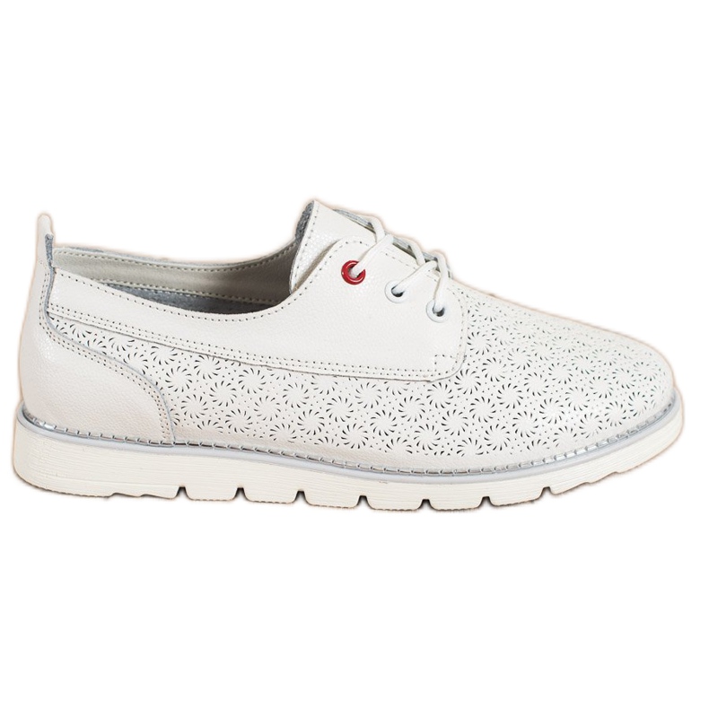 Goodin Bőr áttört cipő fehér