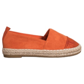 Bestelle Narancssárga velúr espadrillák Bestelle Narancssárga velúr espadrillák