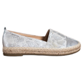 Bestelle Fényes Espadrilles Eco Bőrrel szürke Bestelle Fényes Espadrilles Eco Bőrrel szürke