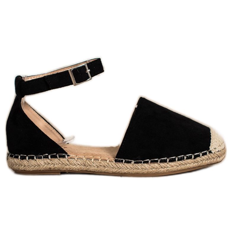 Small Swan Fekete espadrilles csattal