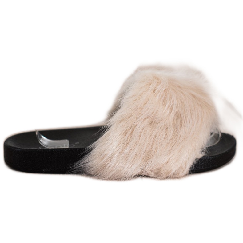 Evento Papucs szőrmével bézs