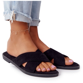 Női velúr fekete papucs Edesa Női velúr fekete papucs Edesa