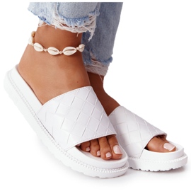 Női papucs a Big Star HH274683 fehér platformon Női papucs a Big Star HH274683 fehér platformon