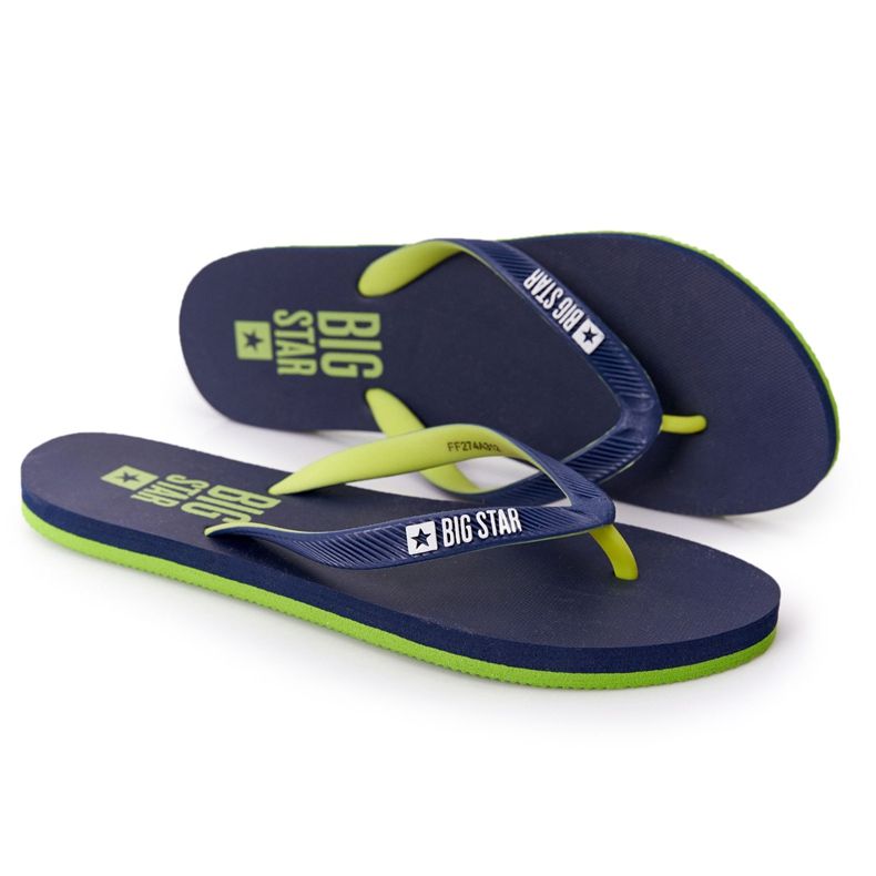 Női papucs Big Star FF274A312 Navy blue sötétkék zöld