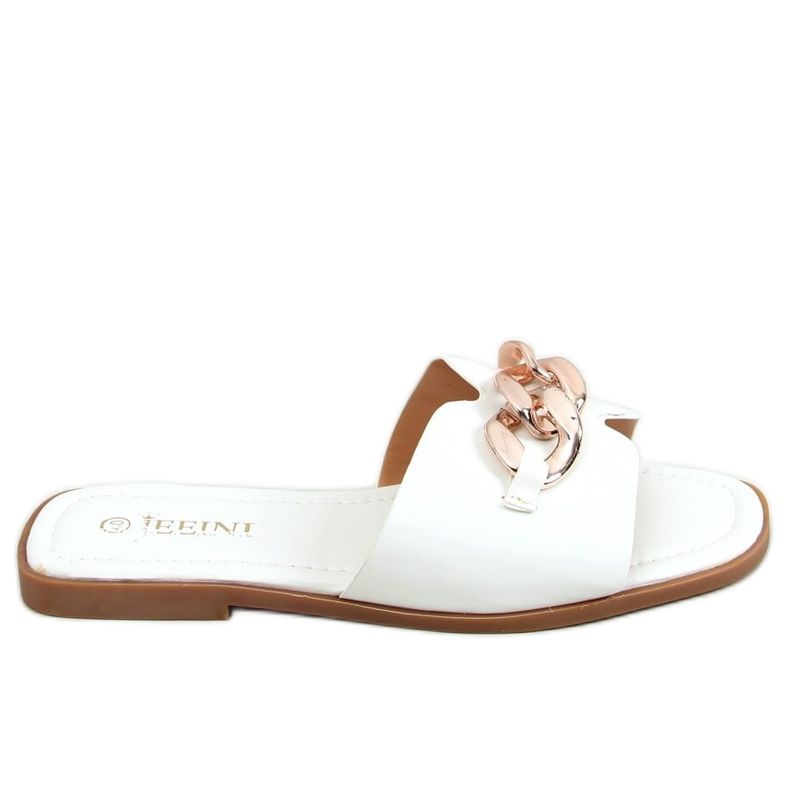 Fehér 377 Fehér papucs lánccal