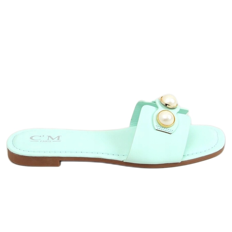 Papucs menta gyöngyökkel 55-37 LT.ZÖLD Papucs menta gyöngyökkel 55-37 LT.ZÖLD