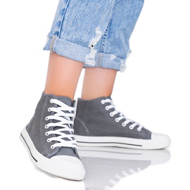 Szürke női cipők Gampa boka