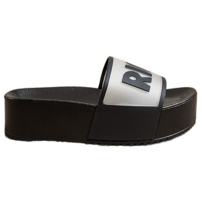 Small Swan Gazdag platformpapucs fekete