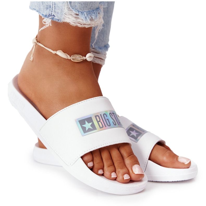 Női papucs Big Star HH274A035 Fehér