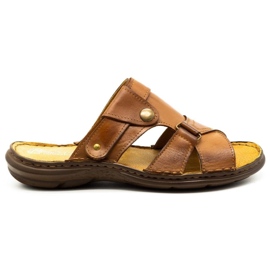 Polbut Férfi papucs 024 teve barna