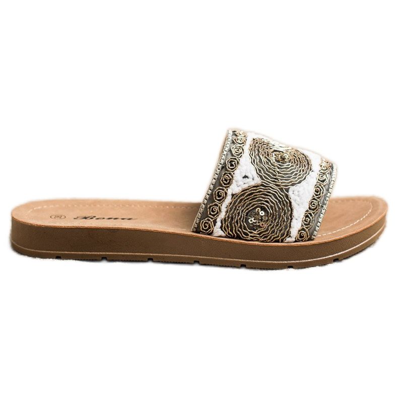 Bona Stílusos papucs fehér szürke