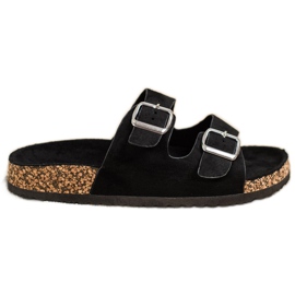 Evento Alkalmi papucs csattal fekete