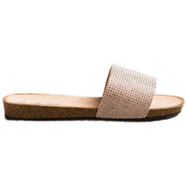 Bona Elegáns papucs köbös cirkóniummal rózsaszín Bona Elegáns papucs köbös cirkóniummal rózsaszín