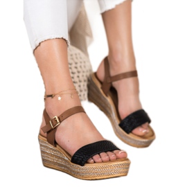 Bona Divatos ék szandál barna fekete Bona Divatos ék szandál barna fekete