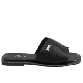 Fekete női fekete papucs 3526 Fekete