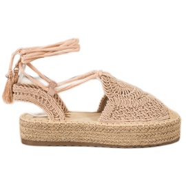 Seastar Kötve Espadrilles A Platformon bézs Seastar Kötve Espadrilles A Platformon bézs