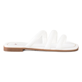 Seastar Öko bőr papucs pántokkal fehér Seastar Öko bőr papucs pántokkal fehér