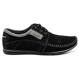 Olivier Fekete férfi bőrcipők 4228