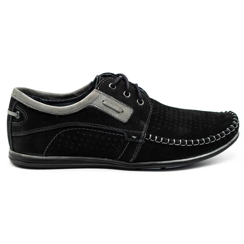 Olivier Fekete férfi bőrcipők 4228