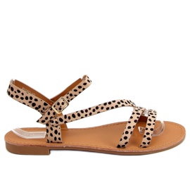 Pöttyös női szandál BH1651-SD Bézs