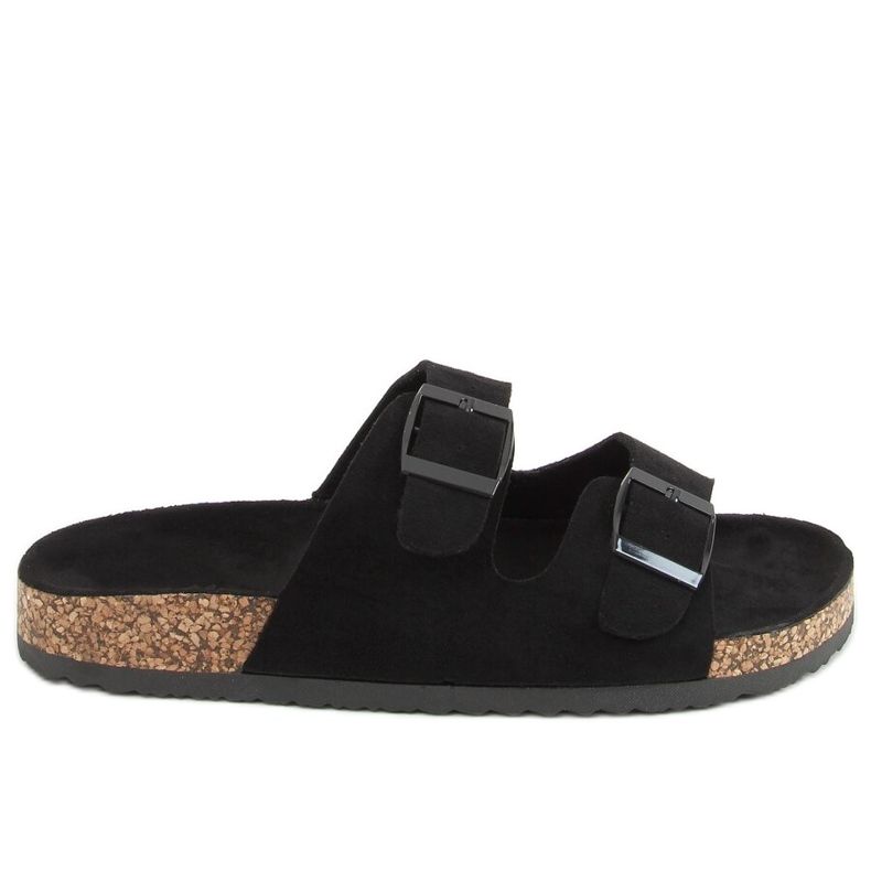 Fekete parafa papucs MS10005 Fekete