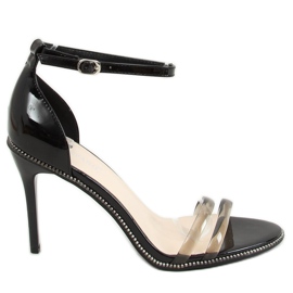 Fekete szandál magassarkún P2L6735-6 Fekete Fekete szandál magassarkún P2L6735-6 Fekete