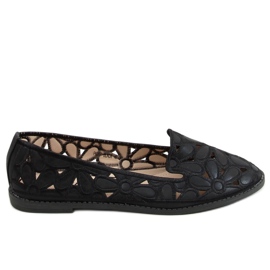 Fekete áttört balerinák PK01P Fekete