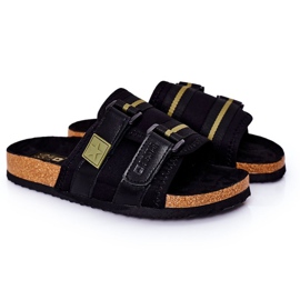 Férfi profilozott papucs Big Star HH174058 Black fekete