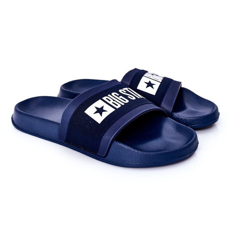 Férfi Big Star HH174833 Navy blue papucs sötétkék