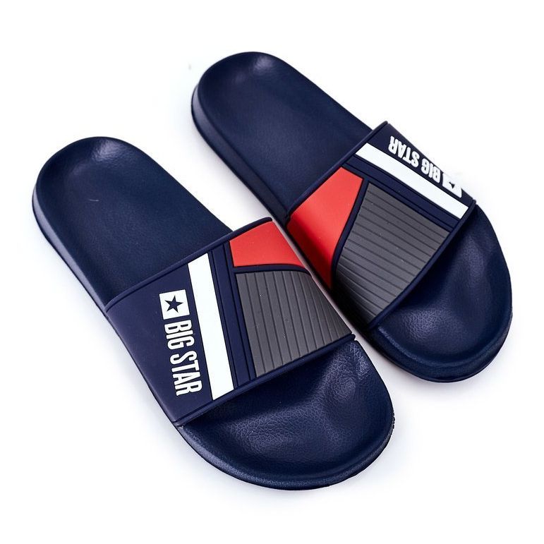 Férfi Big Star HH174837 Navy blue papucs sötétkék