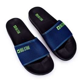 Férfi Big Star DD174708 Navy blue papucs sötétkék kék