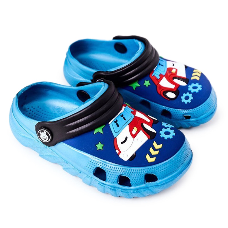 Gyermek habpapucs Crocs Blue Black Oscar fekete kék