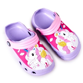 Gyermek habpapucs Crocs Violet Pink Oscar ibolya rózsaszín