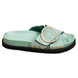 Renda Alkalmi papucs zöld