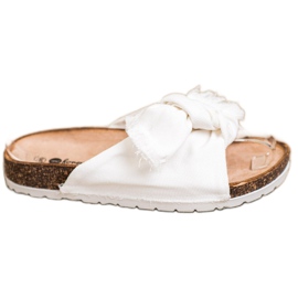 Forever Folie Kényelmes textil papucs fehér