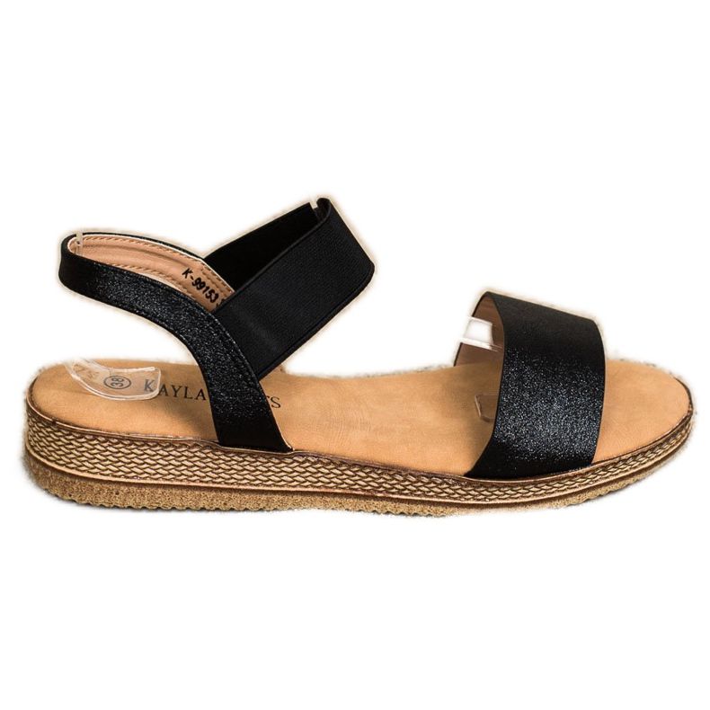 Kayla Fekete Slip On Sandals
