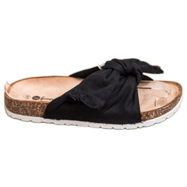 Forever Folie Kényelmes textil papucs fekete