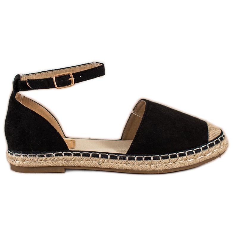 Kayla Fekete espadrilles csattal Kayla Fekete espadrilles csattal